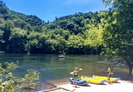 Two Men In Kayak